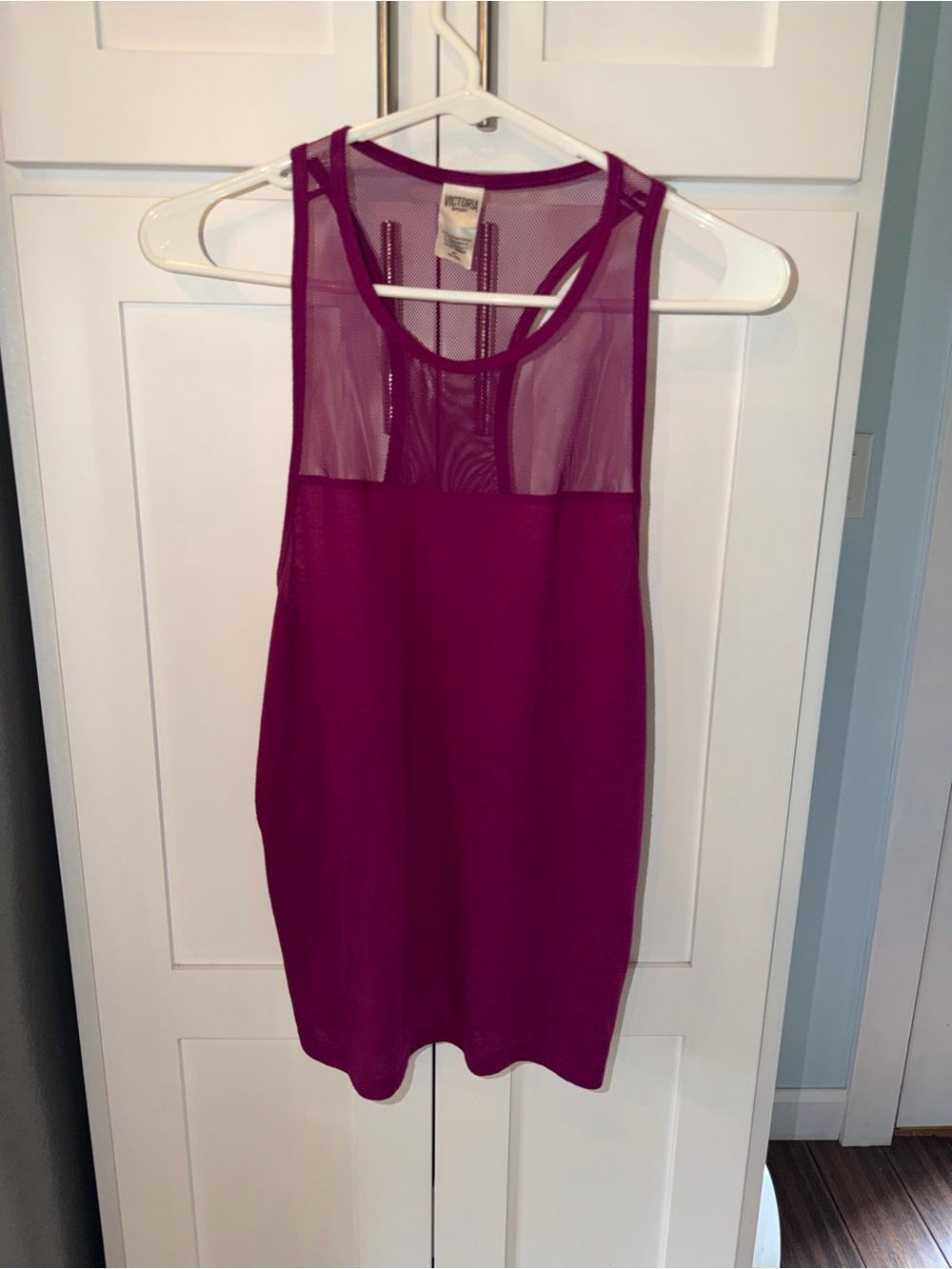 Victoria sport Mesh Back Fuchsia Tank Top